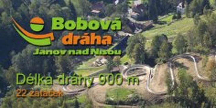 3 nebo 10 jízd na skvělé bobové dráze