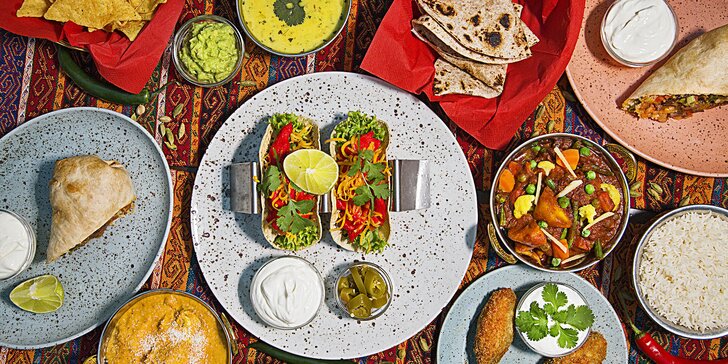 Ochutnejte kuchyni Indů a Mexičanů: barevné degustační menu pro dva