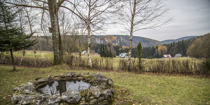 Jarní a letní dovolená v krkonošské horské chatě s polopenzí a saunou