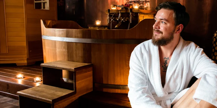 2 hodiny pouze pro muže: privátní sauna, dvojitá masáž a pivní lázeň