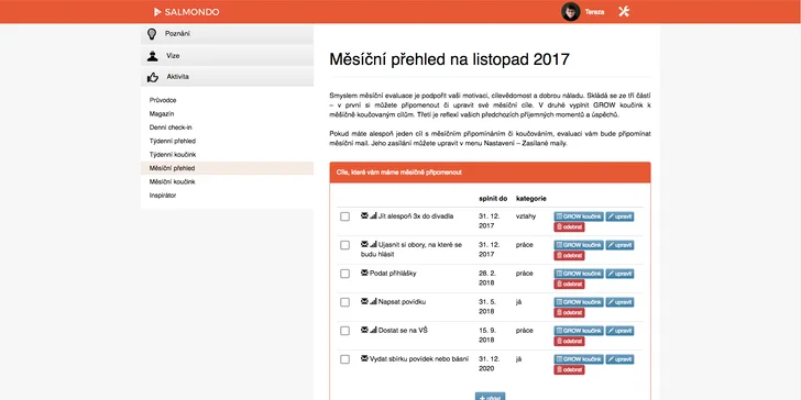 Aplikace Salmondo: psychologické testy a online koučink pro osobní rozvoj