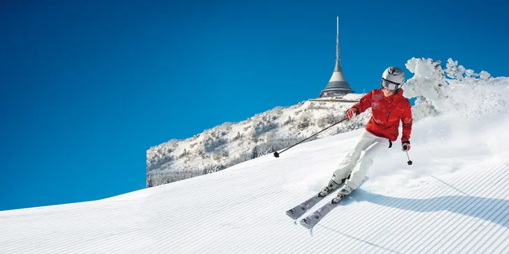 Jednodenní skipas na Ještěd: 9 km sjezdovek, pohodlné lanovky i super snowpark
