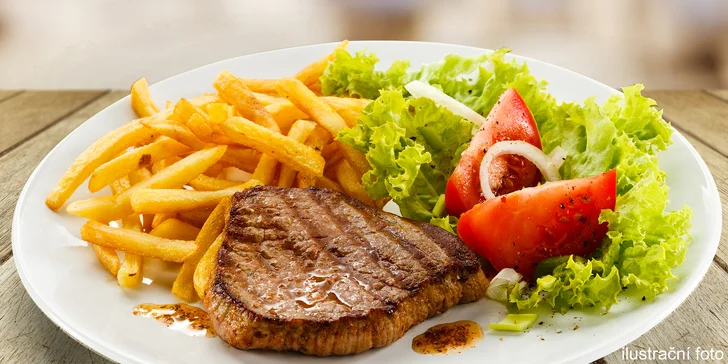 Porce plná možností: Steak, přílohy i omáčky dle vaší chuti pro 2 osoby
