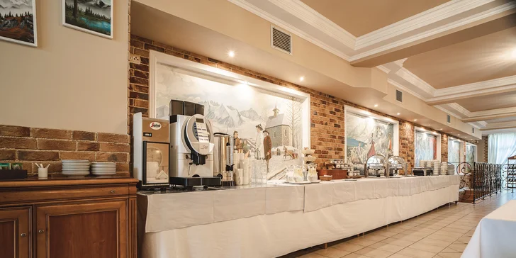 V restauraci pro vás budou připravené snídaně a večeře (v případě polopenze) formou bufetu.