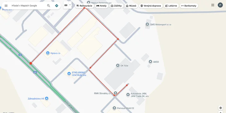 Upozornenie:
Automatická mapka na stránke môže zobrazovať nesprávne umiestnenie
prevádzky.
Pre správnu navigáciu sa, prosím, riaďte mapkou so šípkami v galérii fotiek
alebo si zadajte do Google Máp presnú adresu: *Viničianska cesta 23,
Pezinok