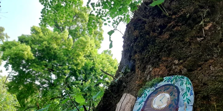 Hotelový park, v ktorom sa nachádza rozprávková cestička