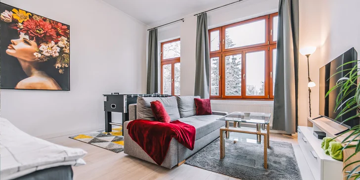 Pobyt v moderních apartmánech v Košicích až pro 4 osoby i balíček se vstupem do wellness