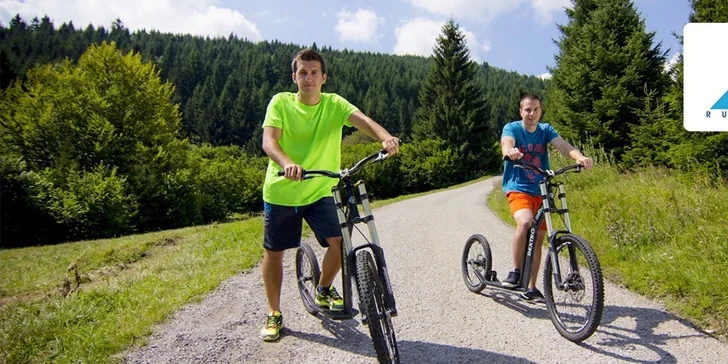 Lanovka a adrenalínová jazda na kolobežkách z Malina Brda