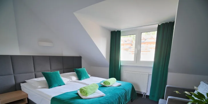 Na výběr máte pokoje a apartmány pro 2 až 5 hostů.