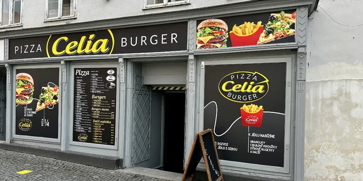 Podnik Celia pizza&burger je pizzerie formou rychlého občerstvení.