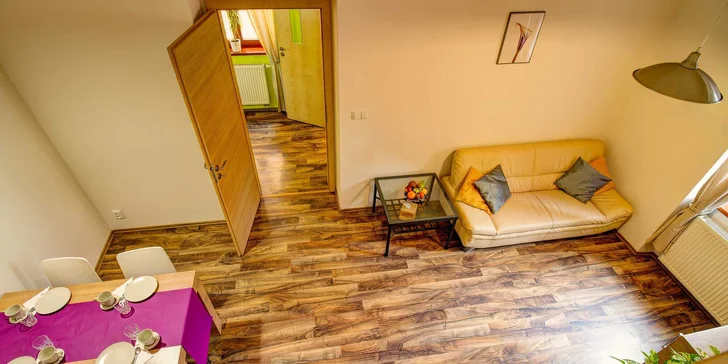Apartmány majú mezonetový pôdorys a sú veľmi priestranné.