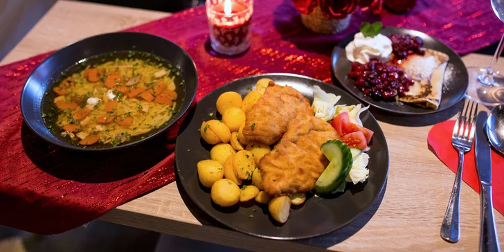 3-chodové menu pre dve osoby v útulnom penzióne SET