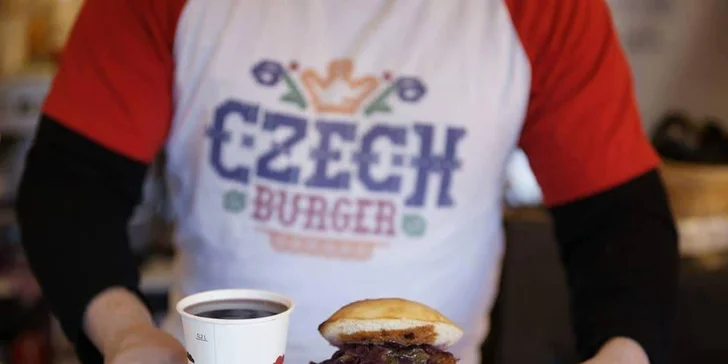 Moderní burger z kvalitních surovin s inspirací v staročeské kuchyni dle výběru