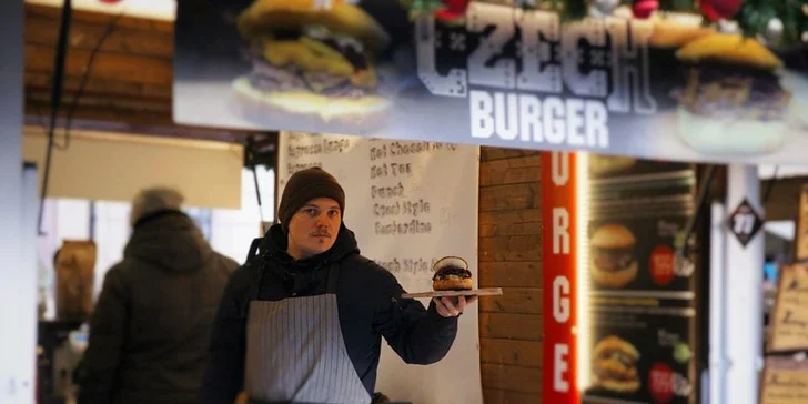 Moderní burger z kvalitních surovin s inspirací v staročeské kuchyni dle výběru