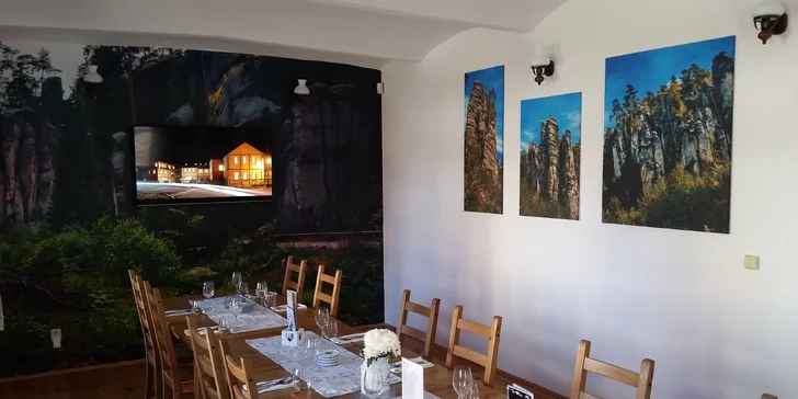 Na výlety, lyže i za odpočinkem do Adršpachu: polopenze a privátní wellness