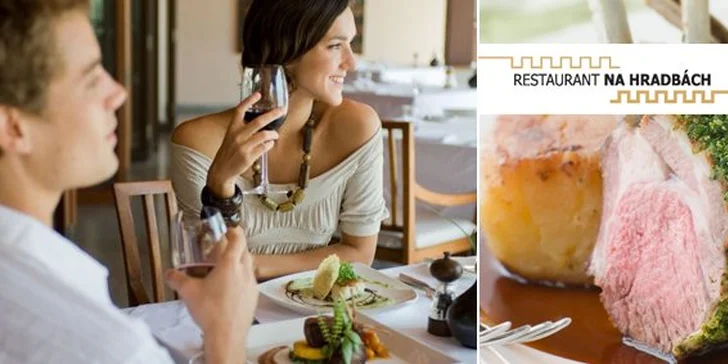 1099 Kč za luxusní 4chodové menu pro DVA v restauraci Na Hradbách. Telecí svíčková, jehněčí kotletky flambované před hosty i další skvosty zážitkové gastronomie. Sleva 41 %.