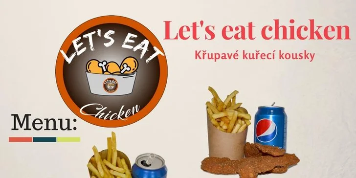 20 ks křupavých kuřecích křídel obalených v jemně pálivém koření s hranolky