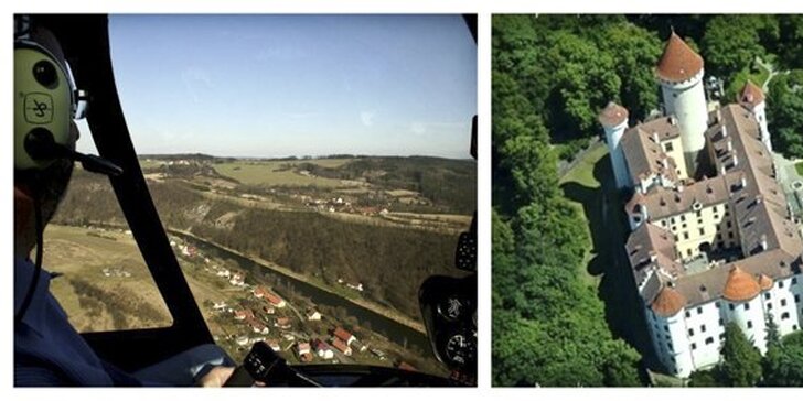790 Kč za úžasný let americkým vrtulníkem nad zámky Konopiště a Jemniště. Zcela nové pohledy na českou krajinu a originální zážitek se slevou 43 %.