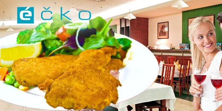 Dvě vepřové kotlety se šťouchanými brambory