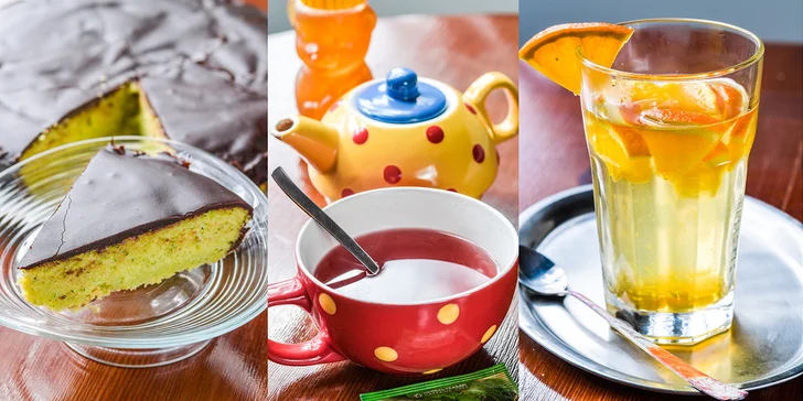 Dortík podle výběru, horký nápoj a smoothie z exotického ovoce açaí