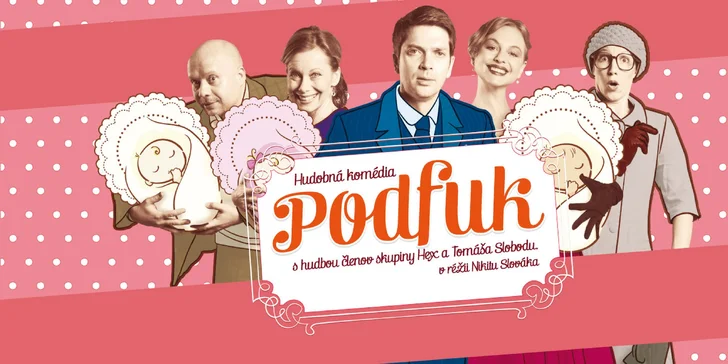 Hudobná komédia PODFUK veselým spôsobom odhaľuje nedostatky ľudských charakterov a bravúrne kľučkovanie lásky medzi pravdou a klamstvom, strachom a odvahou, zradou a odpustením. Zdanlivá improvizácia hlavných protagonistov vytvára tie najbizarnejšie situácie, ktoré je lepšie viackrát vidieť, ako raz zažiť… Skvelé herecké výkony a divadelná hudba členov skupín Hex a Le Payaco vytvárajú z tohto predstavenia ojedinelé dielko.