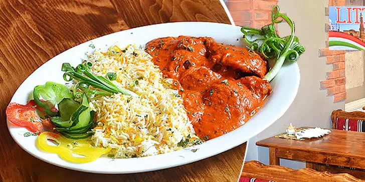 Indická kuracia tikka masala s bashmatti ryžou