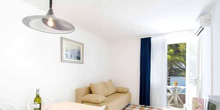 Apartmán je pro 4 osoby. 