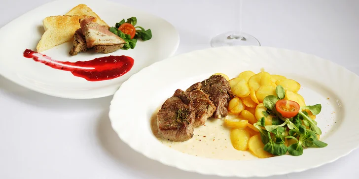 Tříchodové menu pro 2: nechte si připravit vepřovou panenku dle své chuti