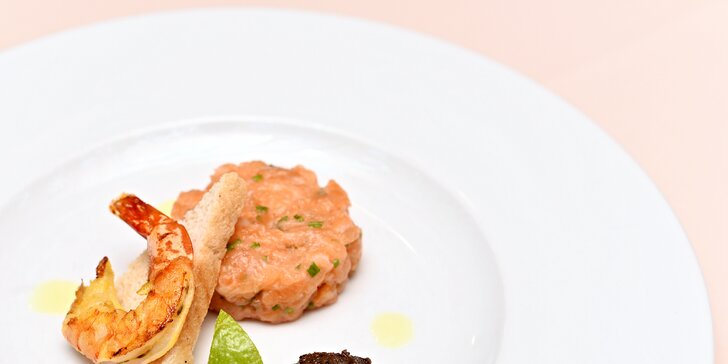 Romantické 6chodové degustační menu se steakem z tuňáka i vepř. panenkou