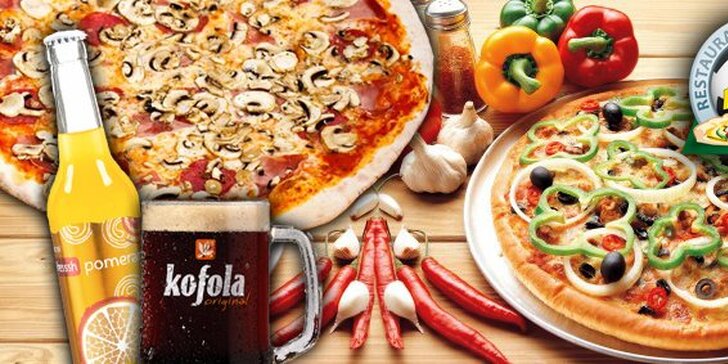 129 Kč za DVĚ pizzy dle vlastního přání a DVA nealko nápoje v Pizza Pinc a restauraci Na Hřišti v Ostravě. Večeře jako v Itálii se slevou 55 %.