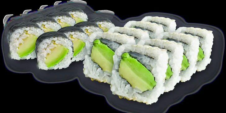 Sushi nadité čerstvostí: 16 nebo 32 kousků plněných křupavou zeleninou