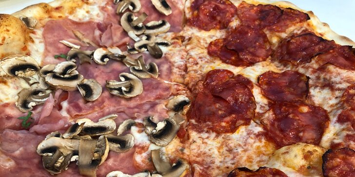 Pizza s sebou: 1–4 kulaté dobroty o průměru 33 cm podle výběru