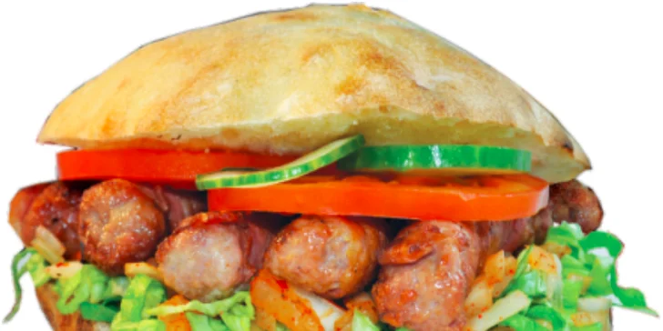 Pljeskavica, čevabčiči, kuřecí prso a další srbské speciality v chlebu s přílohou