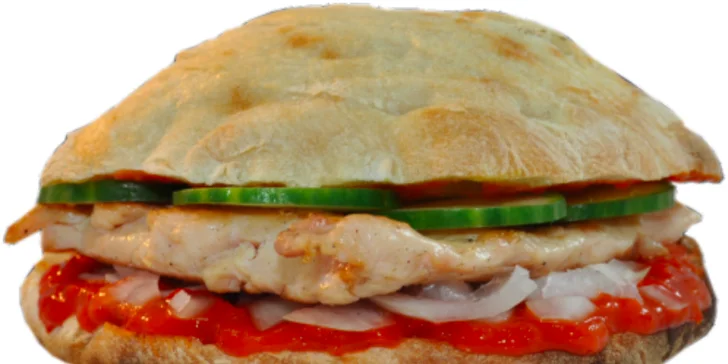 Pljeskavica, čevabčiči, kuřecí prso a další srbské speciality v chlebu s přílohou