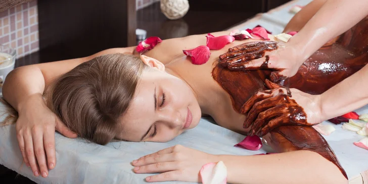 60minutová relaxace: sladká čokoládová masáž včetně peelingu a zábalu