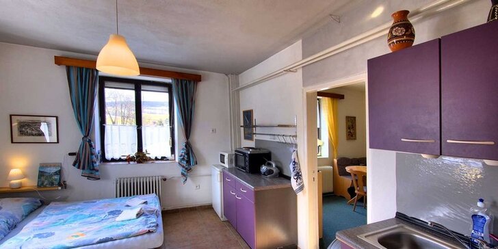 Pobyt na Šumavě ve vybaveném apartmánu s kuchyňkou až pro 6 osob