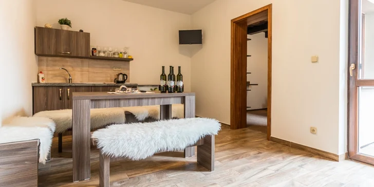Apartmány se snídaní pro rodinu či partu: výlety, možnost degustace vín