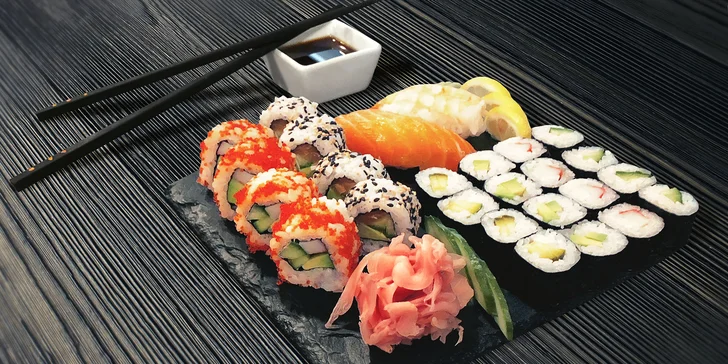Sushi sety u Havrana: až 44 lákavých kousků s lososem, tuňákem či zeleninou
