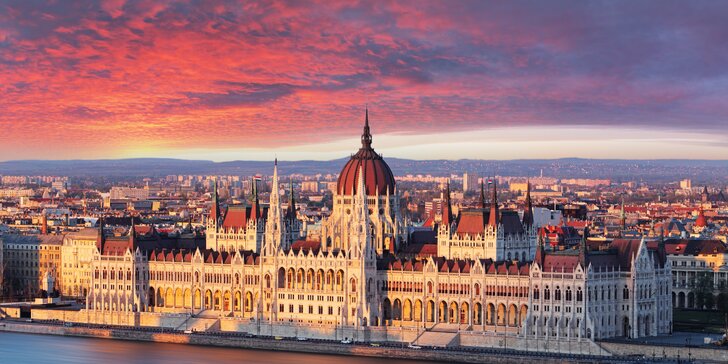 Valentýnská Budapešť s termálními lázněmi a celodenní prohlídkou města