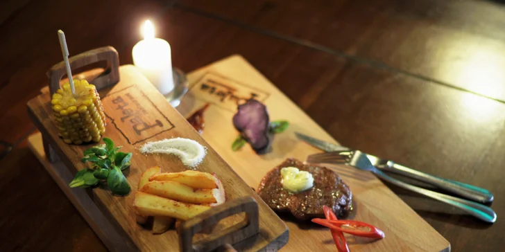 6 chodů jen pro vás dva: steak ze svíčkové, čokoládové lanýže a další dobroty