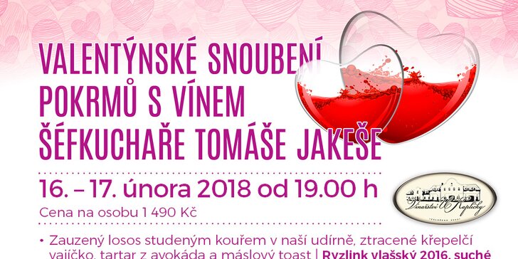 Valentýn plný požitků ve Vinařství U Kapličky: wellness i degustační menu