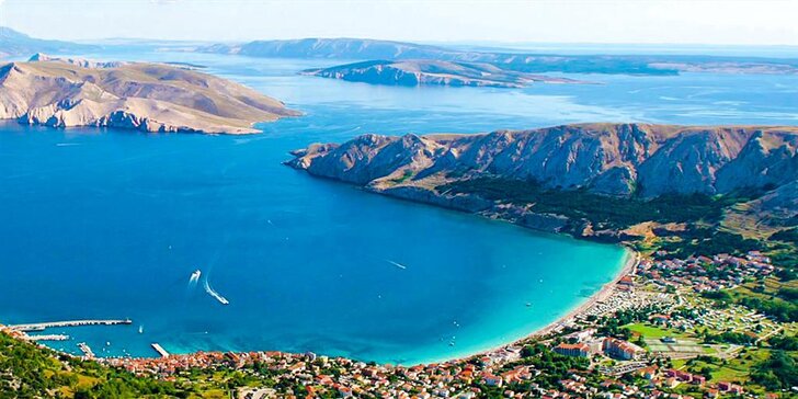 Jednodenní koupání v moři na ostrově Krk v Chorvatsku, termíny červen–září