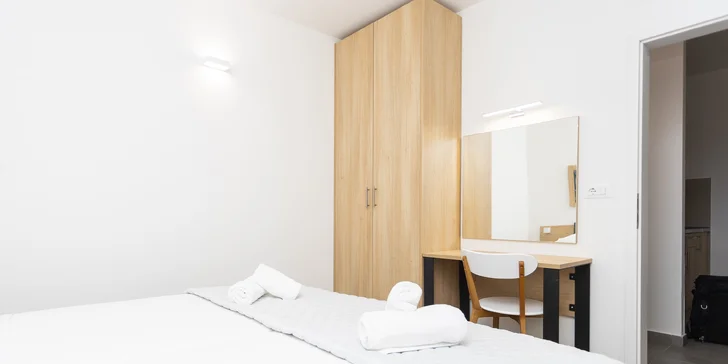 Pro pár nebo rodinu s jedním dítětem je vhodný menší apartmán s jednou ložnicí. 
