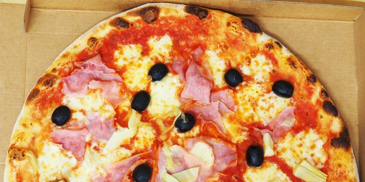 1 nebo 2 pizzy podle výběru ze 32 druhů: odnos s sebou