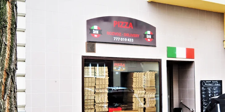 1 nebo 2 pizzy podle výběru ze 32 druhů: odnos s sebou