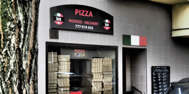 1 nebo 2 pizzy podle výběru ze 32 druhů: odnos s sebou