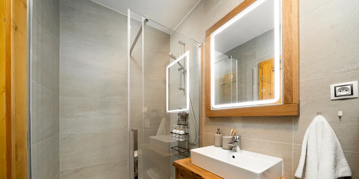 Všetky apartmány majú svoju kúpeľňu.