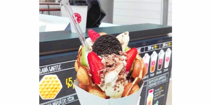 Nadupaná Royal Waffle v kornoutu
