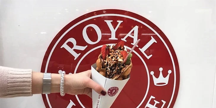 Nadupaná Royal Waffle v kornoutu