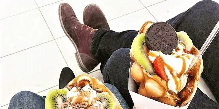 Nadupaná Royal Waffle v kornoutu